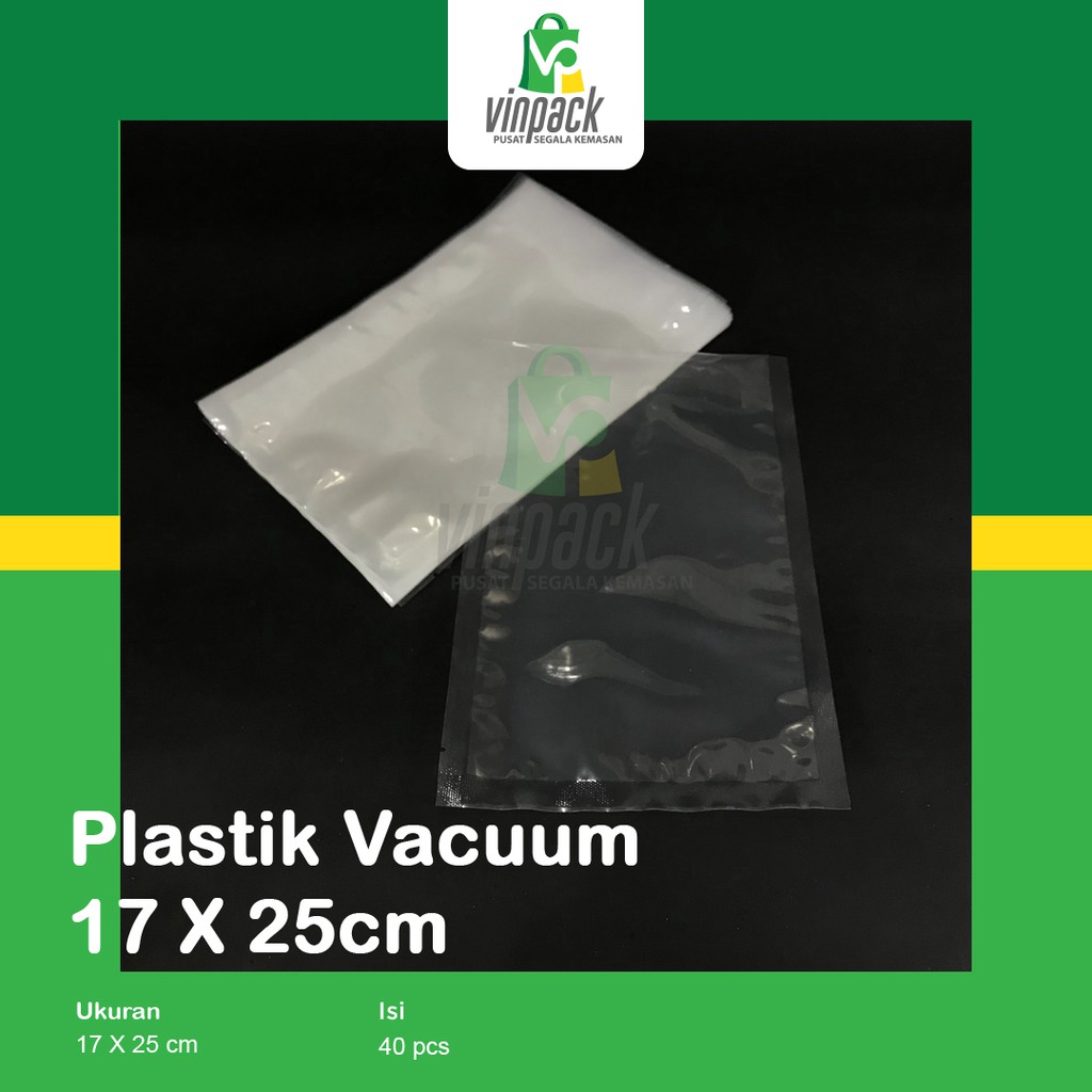 Plastik Vakum/ Vacuum/ Vacum  untuk Frozen Food, Food Grade uk 17x25cm