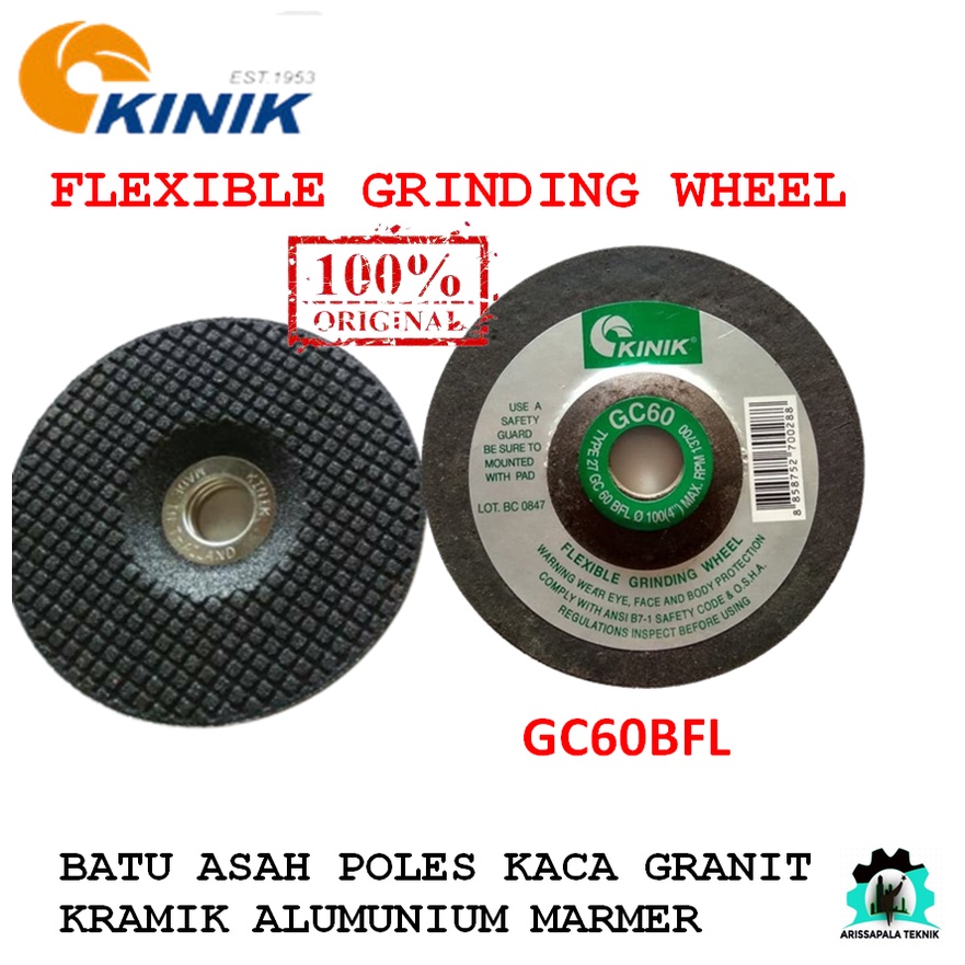 KINIK Batu Gerinda Mata Gurinda Asah Poles Kaca Keramik Marmer Alumunium Flexible Grinding Wheel