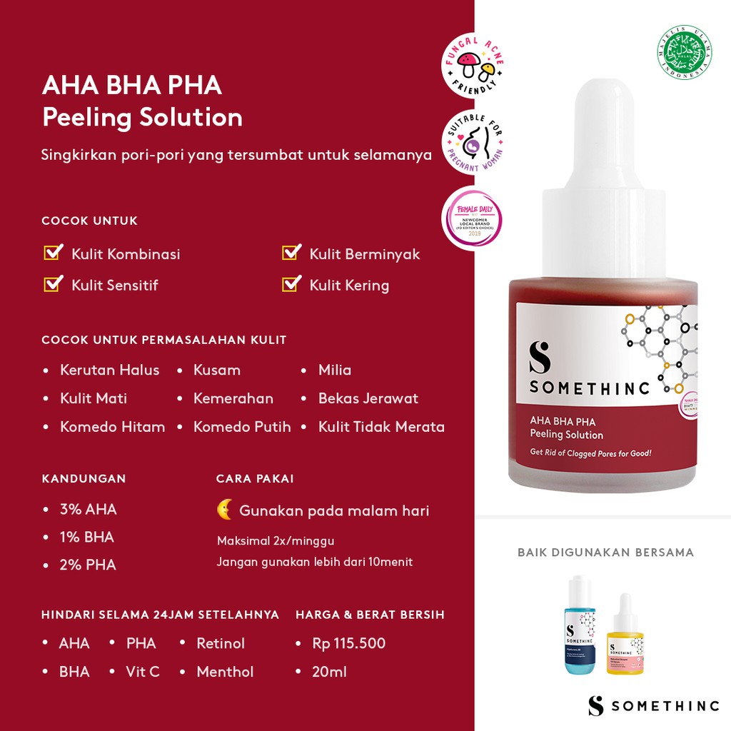 SOMETHINC AHA BHA PHA Peeling Solution / SOMETHINC AHA 7%, BHA 1%, PHA 3% Weekly Peeling Solution