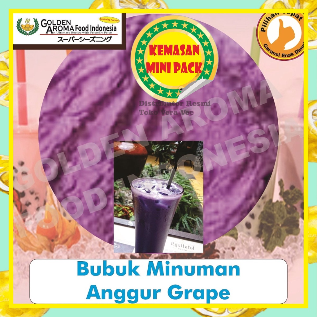 

c Minuman Powder Anggur Grape Bisa Kiloan Drinking Powder Kekinian Boba Aneka Instan Murah Enak Terbaik Halal Premium Distributor Toko Bukan 100Gr 100 Gram Javaland Verlin Plain