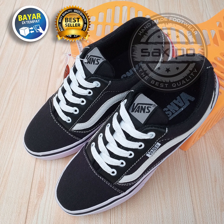 PROMO 8.8 KEMERDEKAAN SALE !! SEPATU SNEAKERS WANITA DAN PRIA REMAJA VANS OLDSKOOL VANS CACING TERMURAH TERLARIS / SEPATU SEKOLAH HITAM MURAH BERTALI / SAKIPO