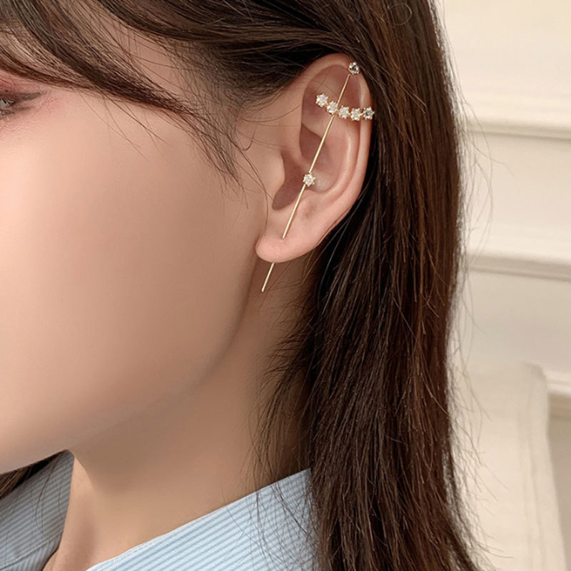 2020 Anting Tusuk Akupunktur Hias Zircon Gaya Korea Untuk Wanita