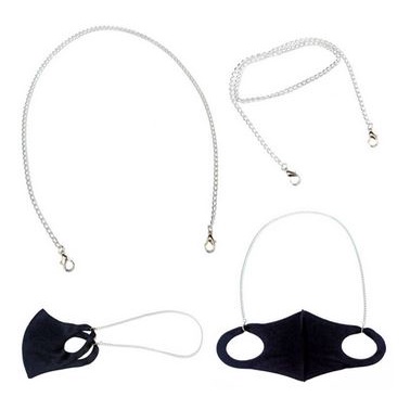 Kalung Gantungan Masker Strap Mask Hanging Silver Chain Series