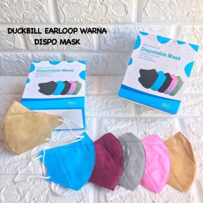 MASKER DUCKBILL EARLOOP MIX WARNA DISPO MASK TERMURAH