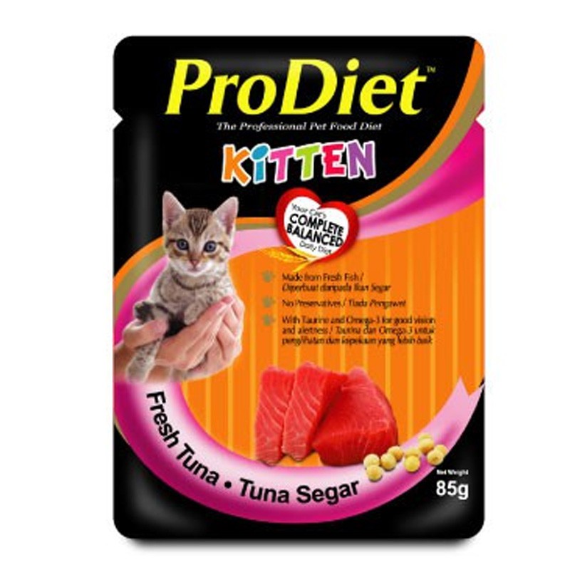 Makanan Kucing Pouch Prodiet Kitten Tuna 85g Shopee Indonesia