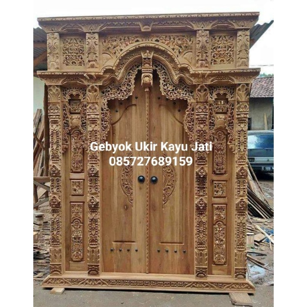 (Best Seller) Pintu Gebyok Ukir 2 Meter Jati