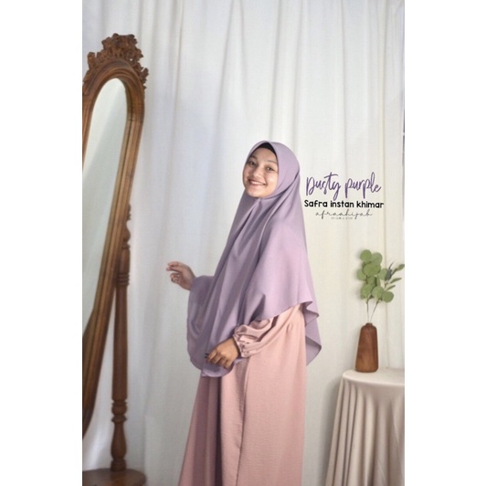 [COD] KHIMAR INSTAN SAFRA & CADAR by.Afraahijab | KHIMAR INSTAN SYARI | KHIMAR INSTAN MURAH-Dustypurple