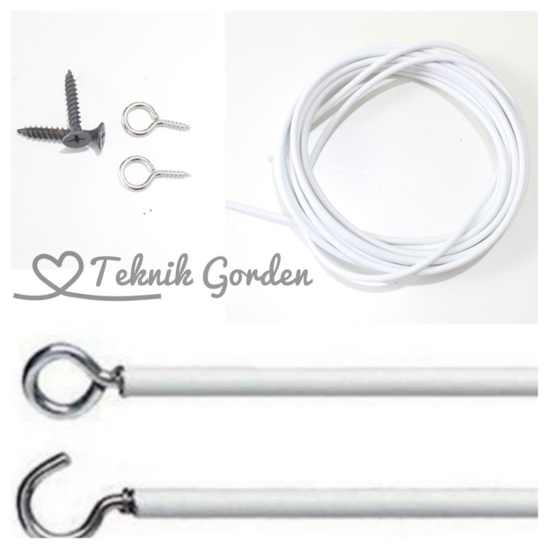 Kabel Gorden / pengait gorden / penyangga gorden / Besi gorden