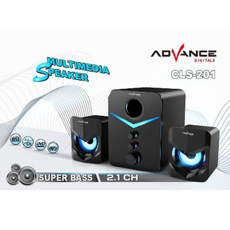 Speaker Advance CLS-201Bt Stereo/Speaker Bluetooth Extra Super Bass/Salon Aktif Multimedia Speaker 2.1 Advance Cls201