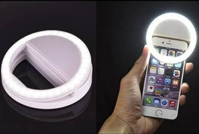 RING LIGHT SELFIE LED - LAMPU LED SELFIE FLASH CLIP CAMERA Tambahan untuk Foto Selfie HP