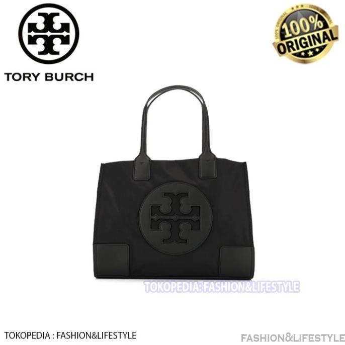 Tory Burch Ella Nylon Tote Small Black - Tas Tory Burch Original 100%