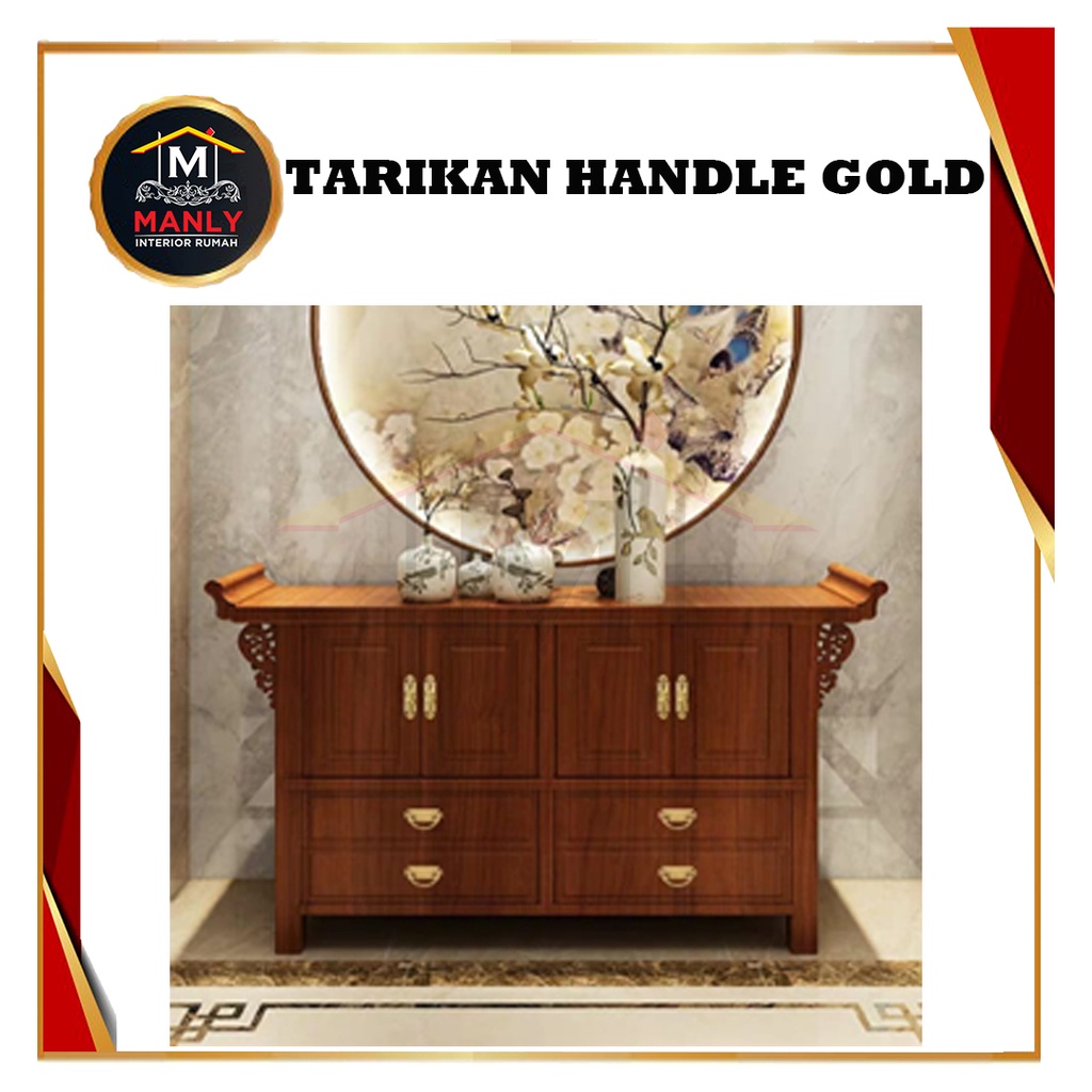 Handle Tarikan Pegangan Laci Lemari / Handle Minimalis Gold Mewah &amp; Modern