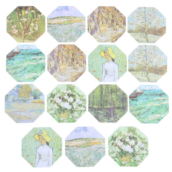 Lifelog Label Stickers - Van Gogh Design #01 (45pcs)