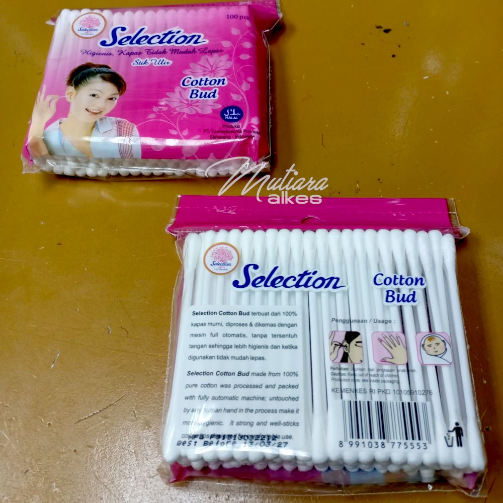 Selection Cotton Bud Isi 100pcs - Kapas Korek Kuping Bayi &amp; Dewasa