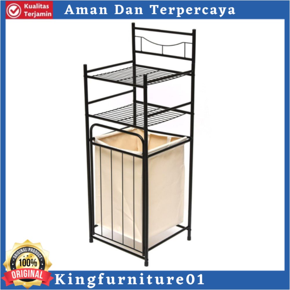 Informa Brody Rak Kamar Mandi 2 Tingkat Dengan Keranjang Laundry