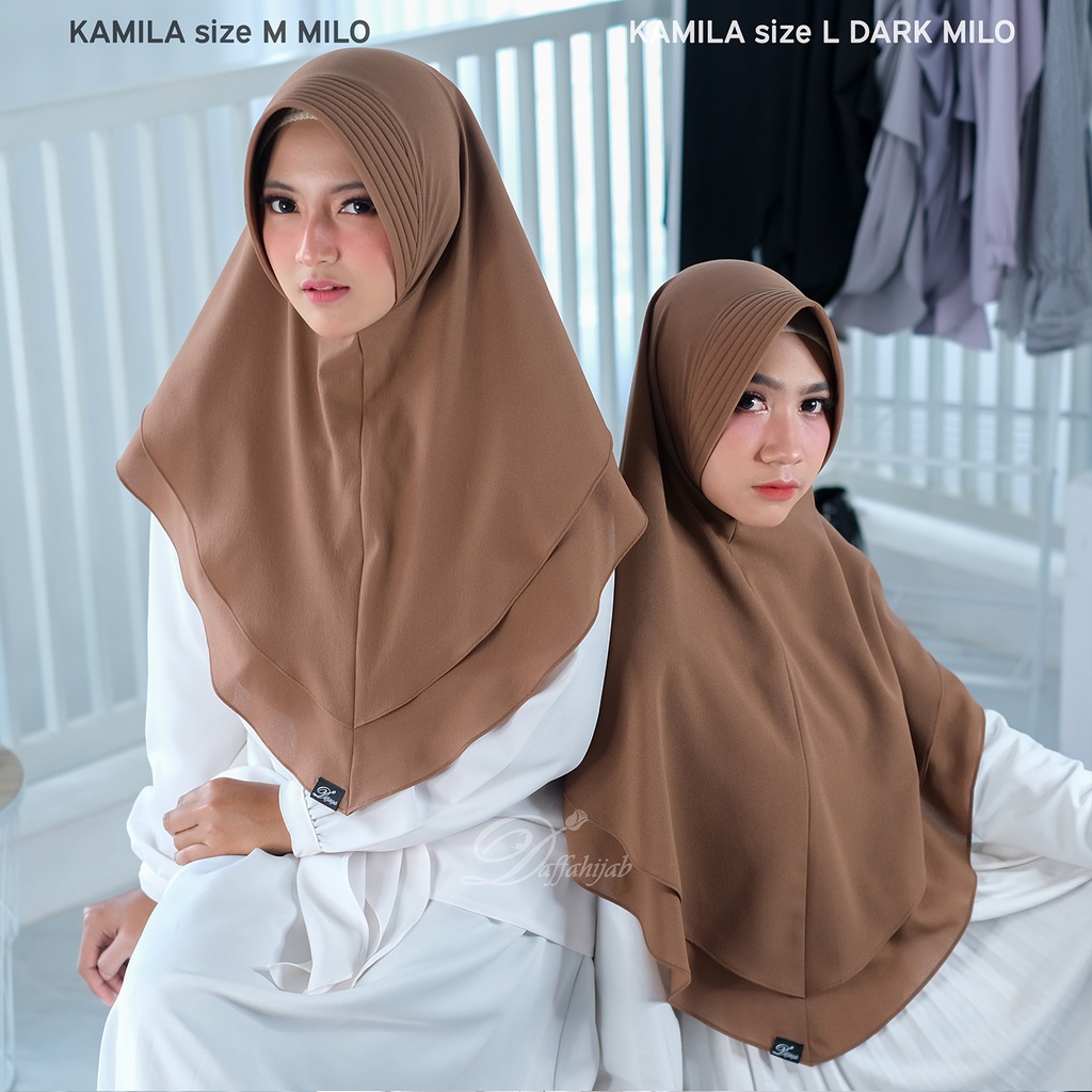 Khimar Kamila by daffahijab (khimar tumpuk 2) I Jilbab instan I jilbab 2 layer