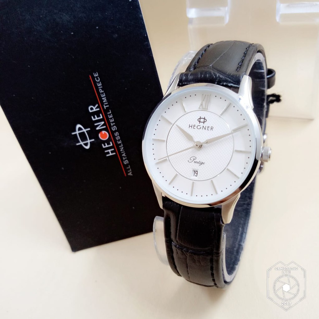 Hegner 5007 - Jam Tangan Kasual Wanita Murah Anti Air - Analog Quartz - Tali Kulit - Original