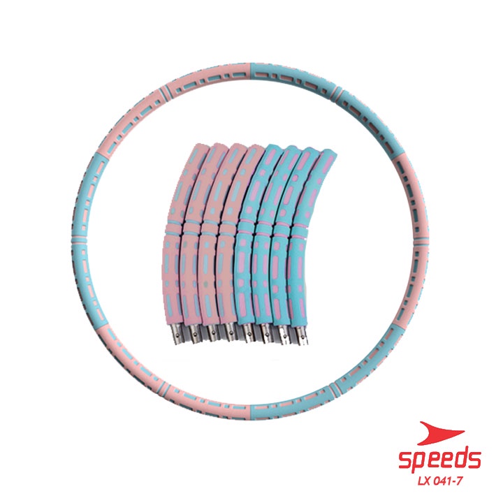 Hula Hoop SPEEDS Hulahop Portabel Yoga Fitness Adjustable Ring Mainan Anak Kaki Pengecil Perut 041-7-041-7 Pink-Tosca