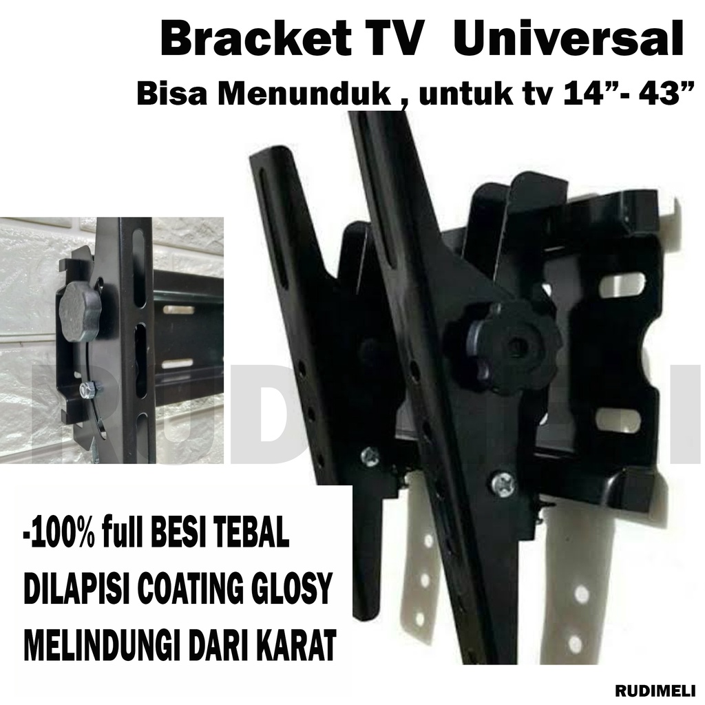 BRACKET TV LED 32 /PENYANGGA TV LED LCD TEMPEL TEMBOK 14&quot;17&quot;19&quot;21&quot;24&quot;29&quot;32&quot;40&quot;42&quot; Adjustable-import