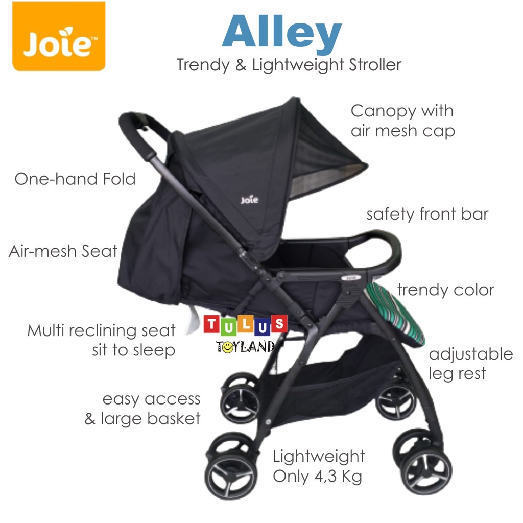 Joie Alley Trendy &amp; Lightweight Stroller kelambu kereta dorong bayi ringan p2c Aley lipat ringkas traveling anak