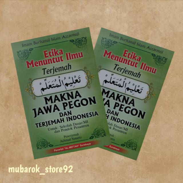 Terjemah Ta'lim Muta'alim Makna Jawa pegon &amp; Indonesia JPI Kitab Adab Menuntut ilmu Ta'lim