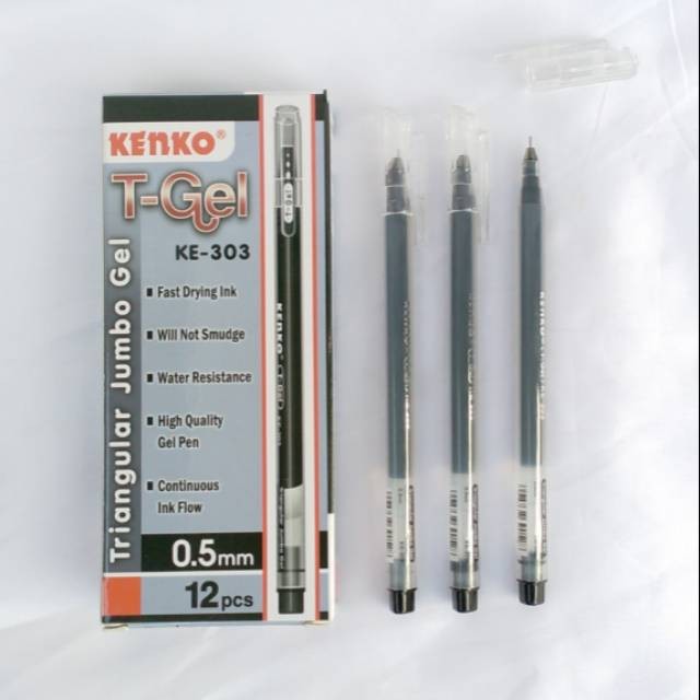 

Pulpen Kenko T-Gel KE-303 Triangular Jumbo Gel per Lusin