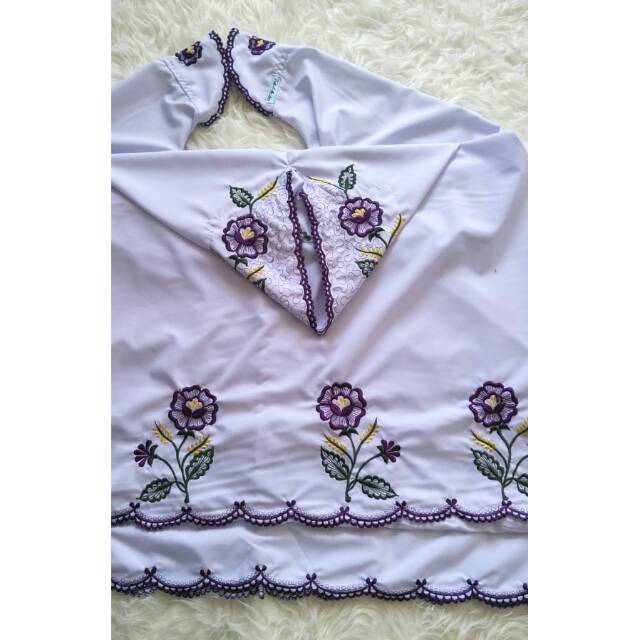 Mukena anak terusan viskin motif mawar