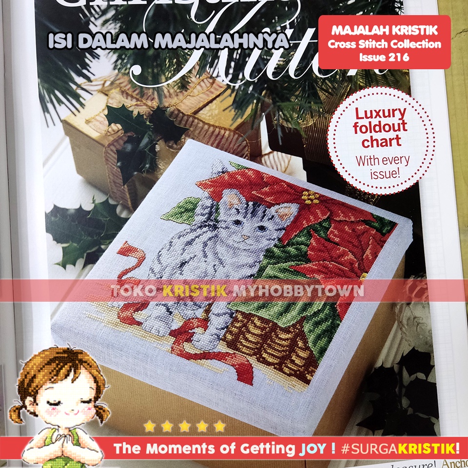 Buku Majalah Sulam Kristik Strimin Cross Stitch Collection Issue 216