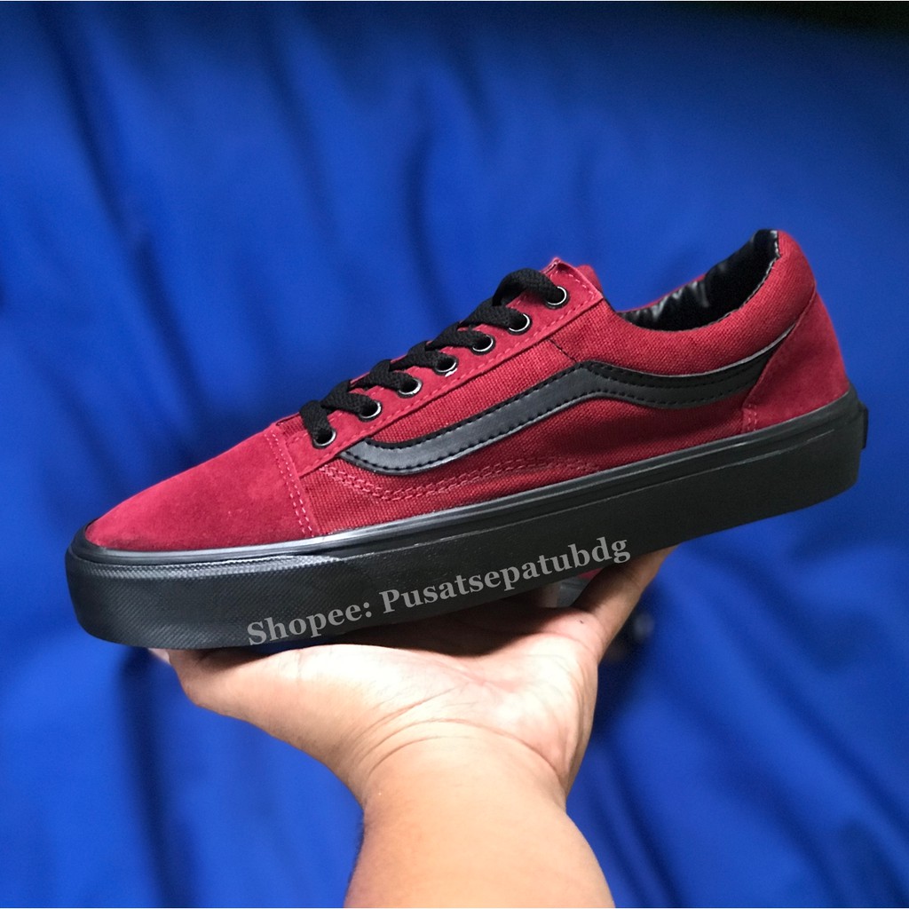 VANS OLDSKOOL MAROON BLACK SOLHITAM