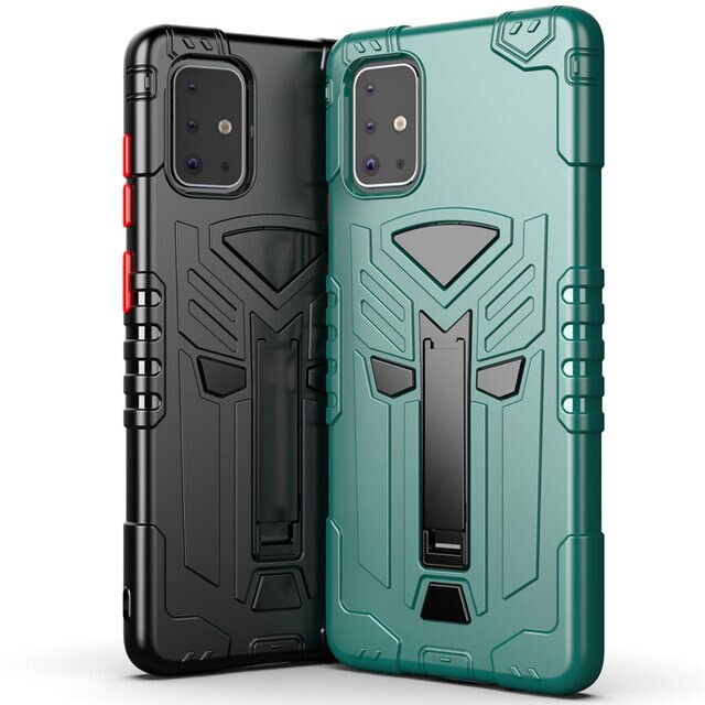 Samsung A51 / A71 Soft Case Rugged Armor Standing Cover