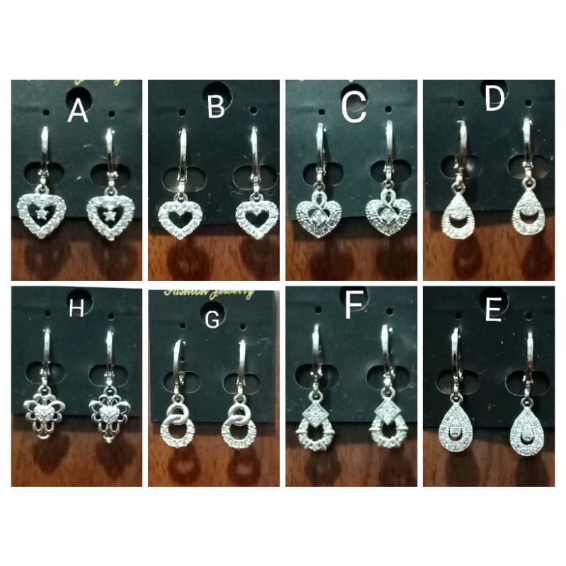 NL134.Anting xuping wanita lapis emas dgn mata zircon