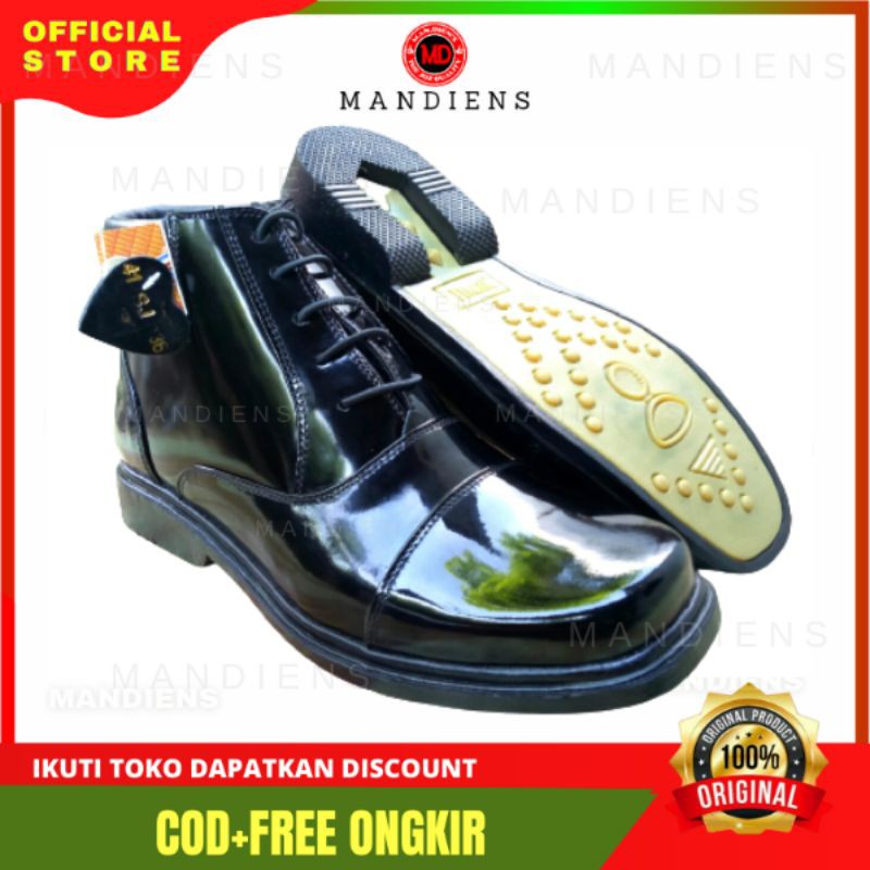 Mandiens - SEPATU PDH SJ.236-LUX Kulit Asli Ujung Tumpul Original Medali Export Quality