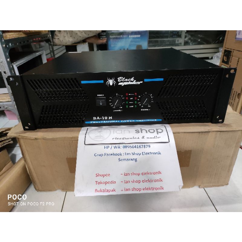 Power Amplifier BlackSpider BS BA10 H Black Spider BA-10H ORI 1000Watt Panel 3U Komponen Makro