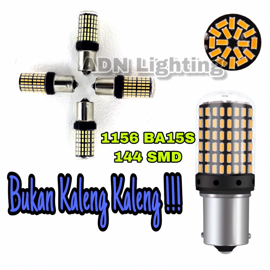 LAMPU LED 1 KAKI SEIN LED CANBUS 1156 BA15S BAU15S 144 SMD / NO HYPER FLASH by ADN.in