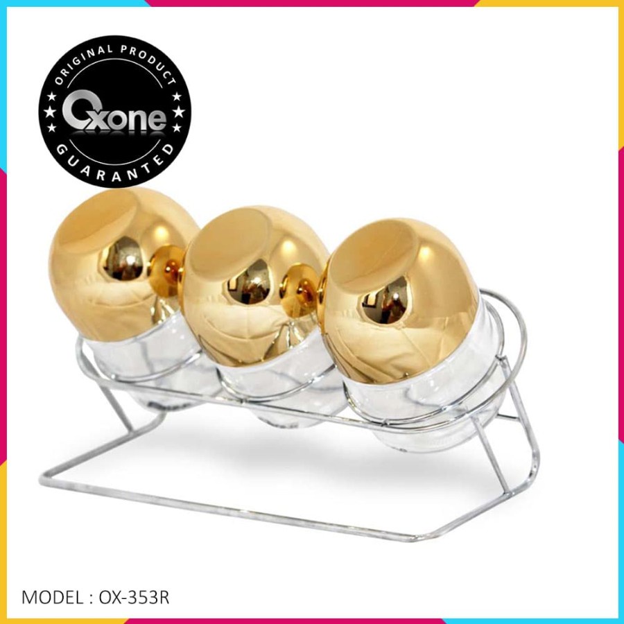 Oxone OX-353R Toples 3pc Gold Capsule with Rack