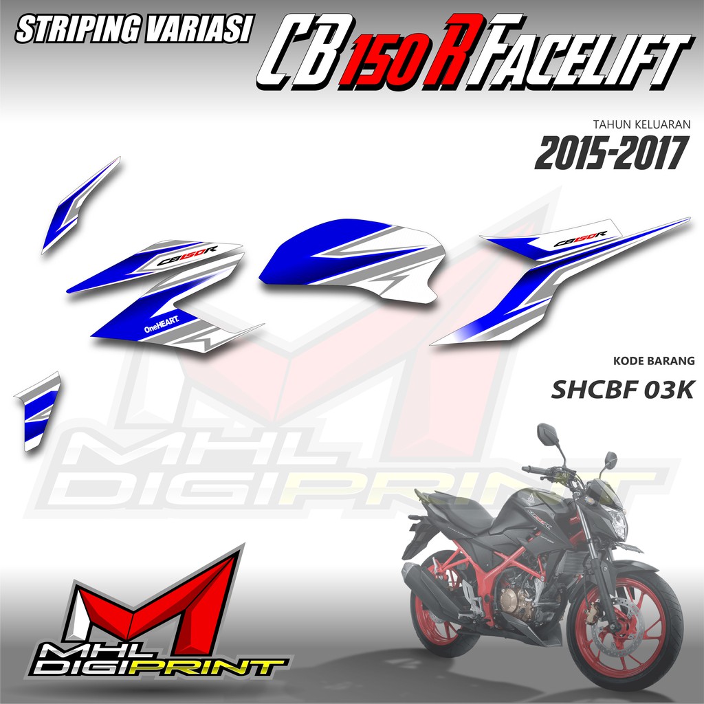 STRIPING VARIASI CB 150R FACELIFT - STIKER CB 150R - SHCBF 03