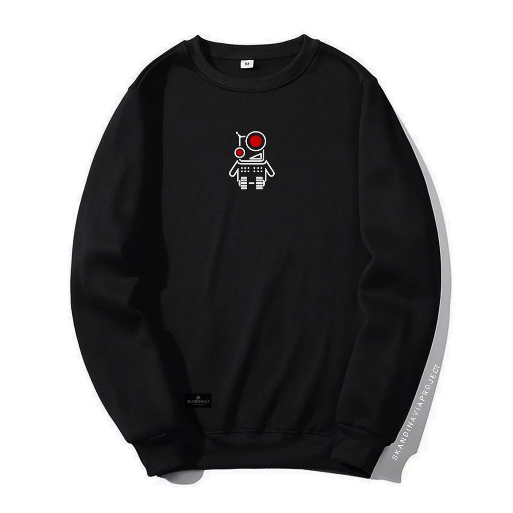 Poseidon-Crewneck Black Motif Simpel Pria dan Wanita Premium Quality Money Talk Nsa Crewneck 21148