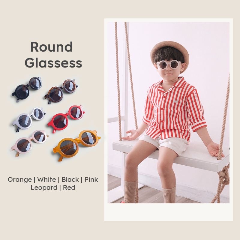 Kacamata Anak Sunglasses Bayi Balita Kids Baby Cute Anti UV Ootd Fashion Gaya Murah Cowok Cewek