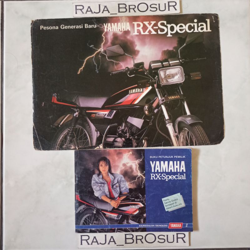 Buku petunjuk pemilik/Manual book + Poster brosur katalog flyer Yamaha RX Special/RX S 1989-1990 1Se