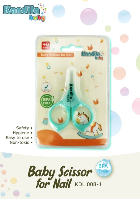 KANDILA BABY Scissor For Nail - Gunting Kuku Bayi + Tutup