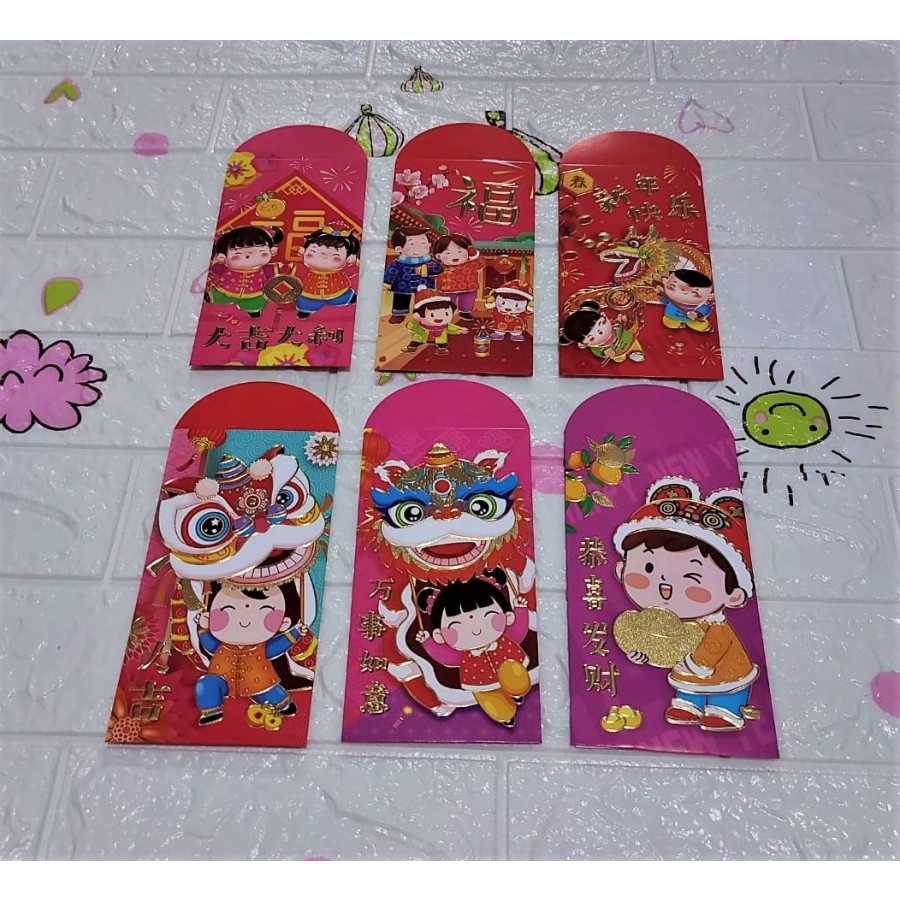 

Angpao Imlek Netral Fancy Lucu Premium Quality Murah LL1125 Isi 6 Pcs