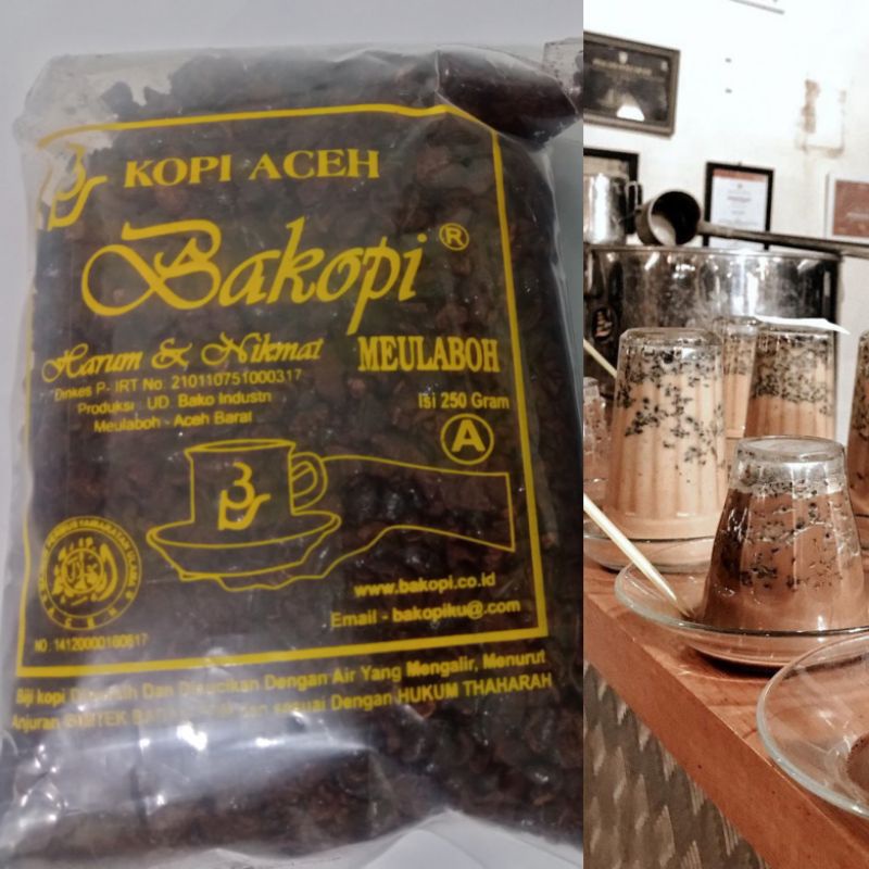 

BAKOPI Bubuk kasar dan Halus | Bubuk Kopi Khop atau Kopi Terbalik khas Aceh Barat 250 gr