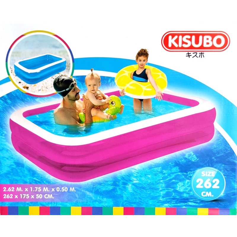 Kolam Renang Anak Kotak Jumbo KISUBO Rectangular Pool 262cm 3meter