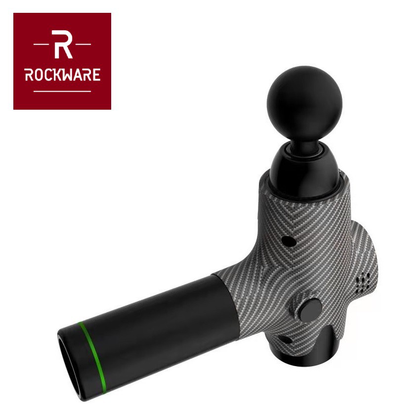 ROCKWARE RW-EM003 - Body Muscle Massage Gun With LCD - ALAT PIJAT TERBARU PORTABLE