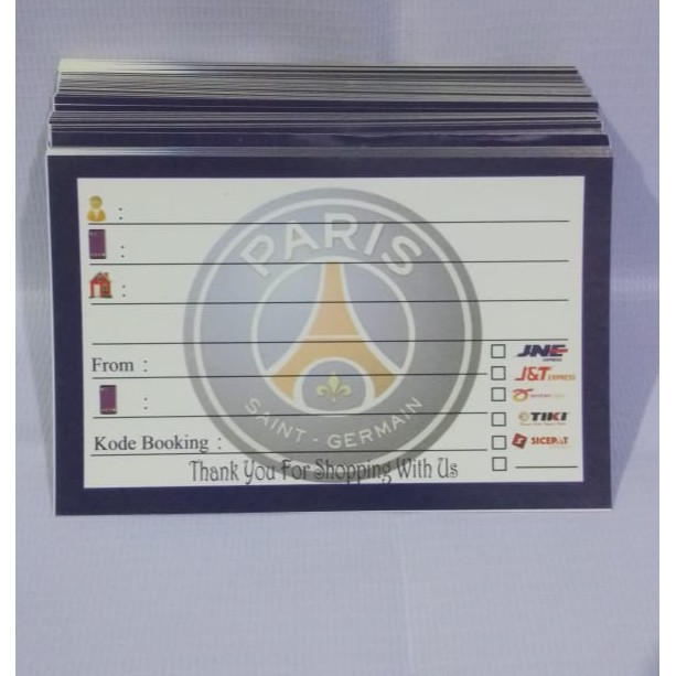 

stiker pengiriman online / stiker pengiriman harga terjangkauh / stiker pengiriman motif PSG