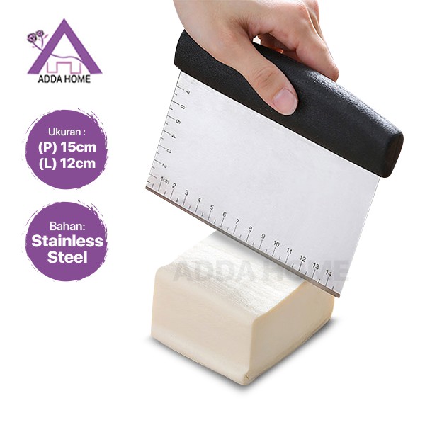 Professional Scraper Scrapper Pemotong Adonan Stainless Ruler Dough Cutter