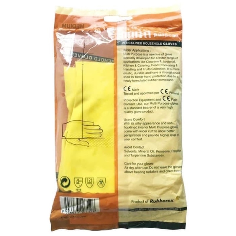 Sarung tangan karet tebal dan halus Rubberex