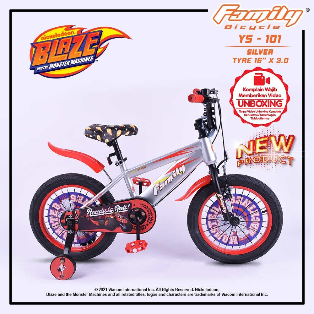 Sepeda Anak Roda Dua by Family YS-101 16 inch Blaze and the Monster Machines