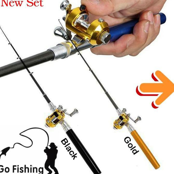 1 Set Joran Pancing Mini Pulpen / Pancingan Pena Mini 1 Set