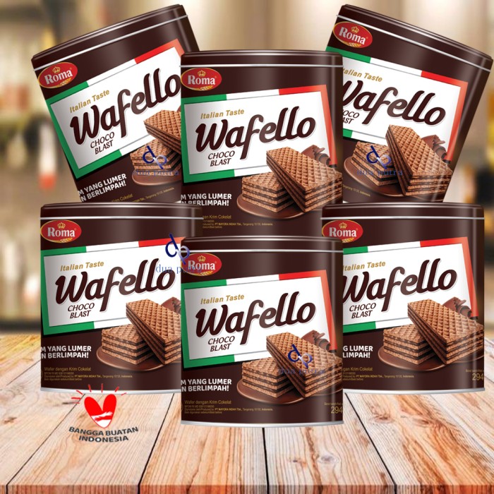 

Secrenada - Roma Wafello Coklat 294 Gr X 6 Kaleng (1 Karton)